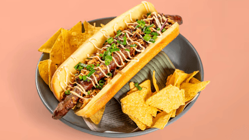 Хот дог с телешка наденичка